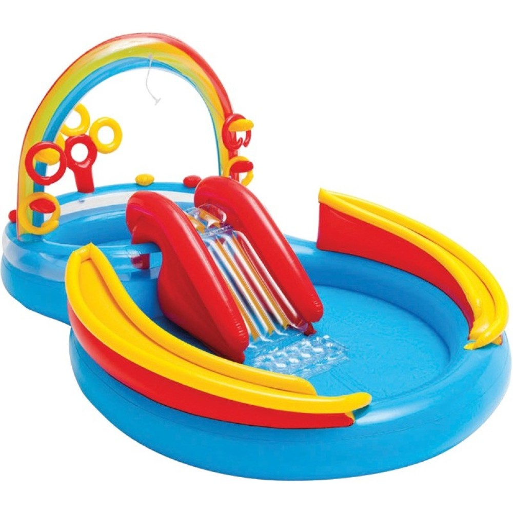 Παιδική πισίνα Rainbow Ring Play Center Intex 57453