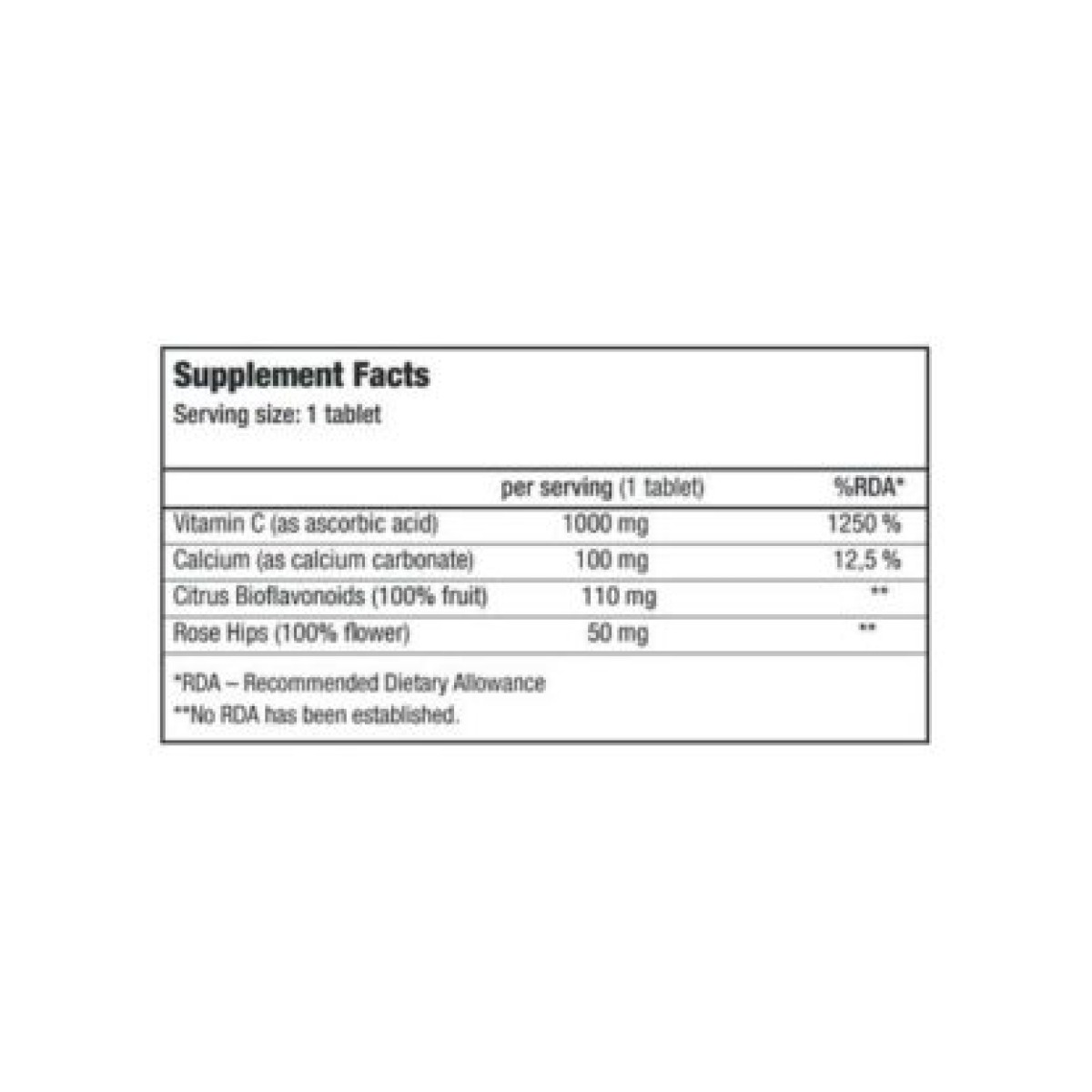 Vitamin C1000 100tabs BioTech USA