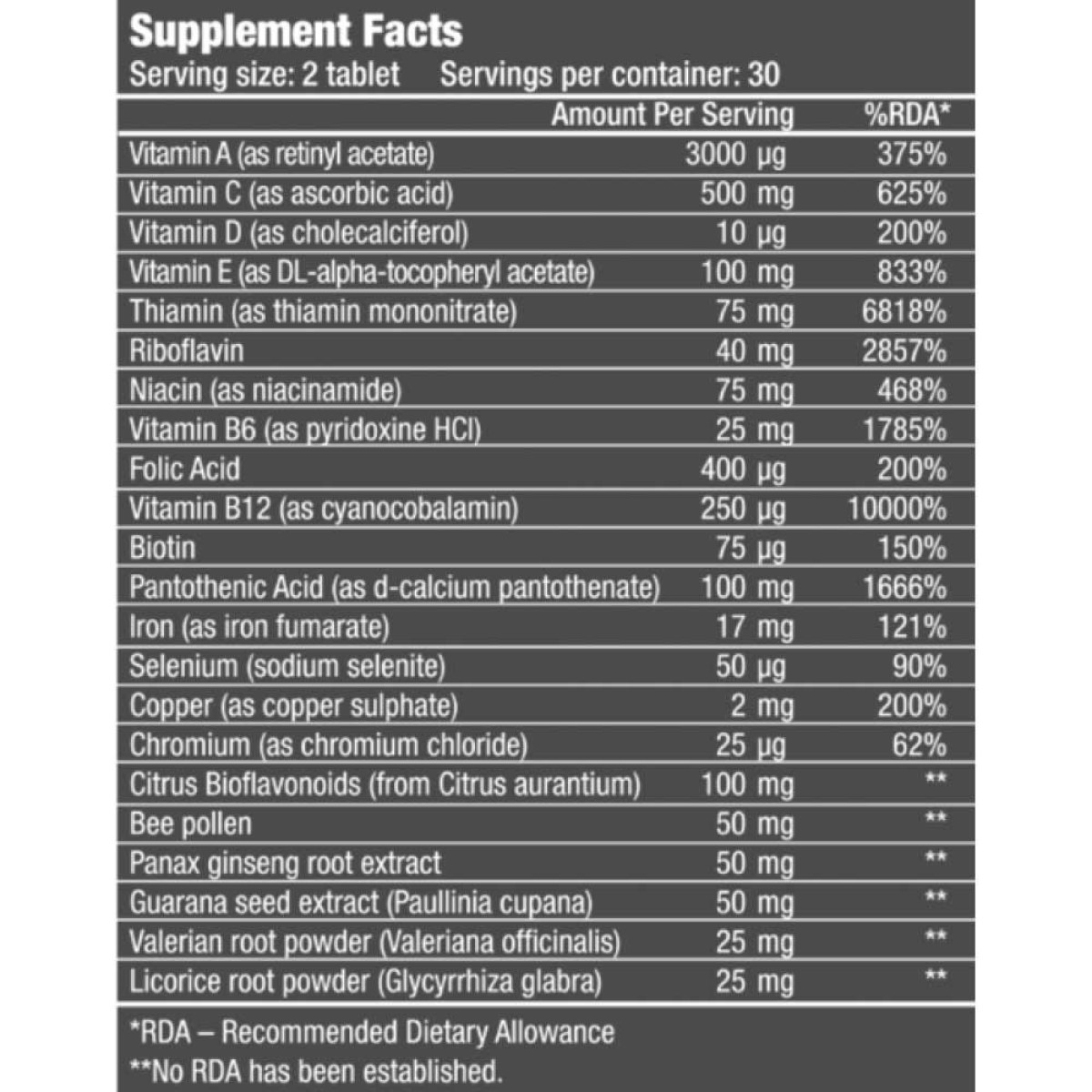 VITAMIN B COMPLEX 60tabs (Biotech Usa)