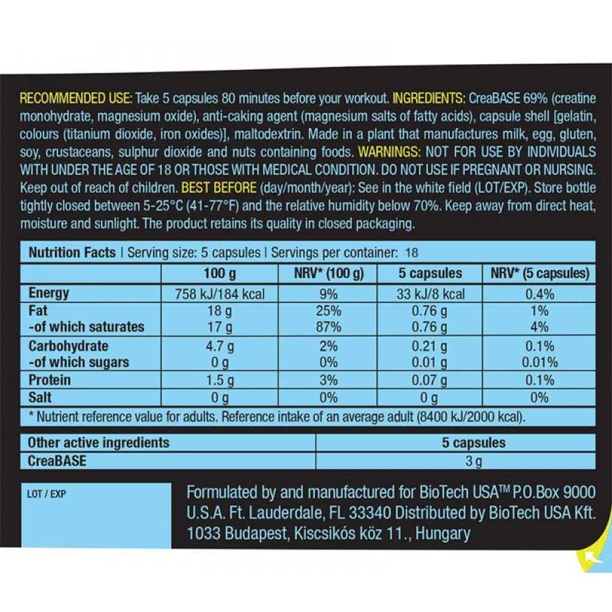 CREATINE PH-X 90caps (Biotech Usa)