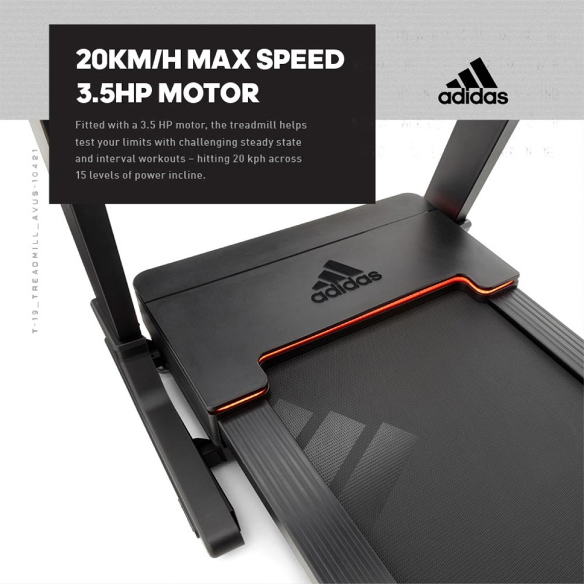 Διάδρομος Γυμναστικής Adidas® T-19 3.5 HP