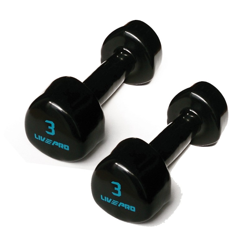 Επαγγελματικοί Αλτήρες Βινύλιου Studio Dumbbell Live Pro 3 kg B-8070-03 (Ζεύγος)