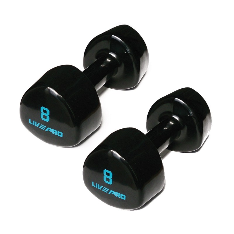 Επαγγελματικοί Αλτήρες Βινύλιου Studio Dumbbell Live Pro 8 kg B-8070-08 (Ζεύγος)