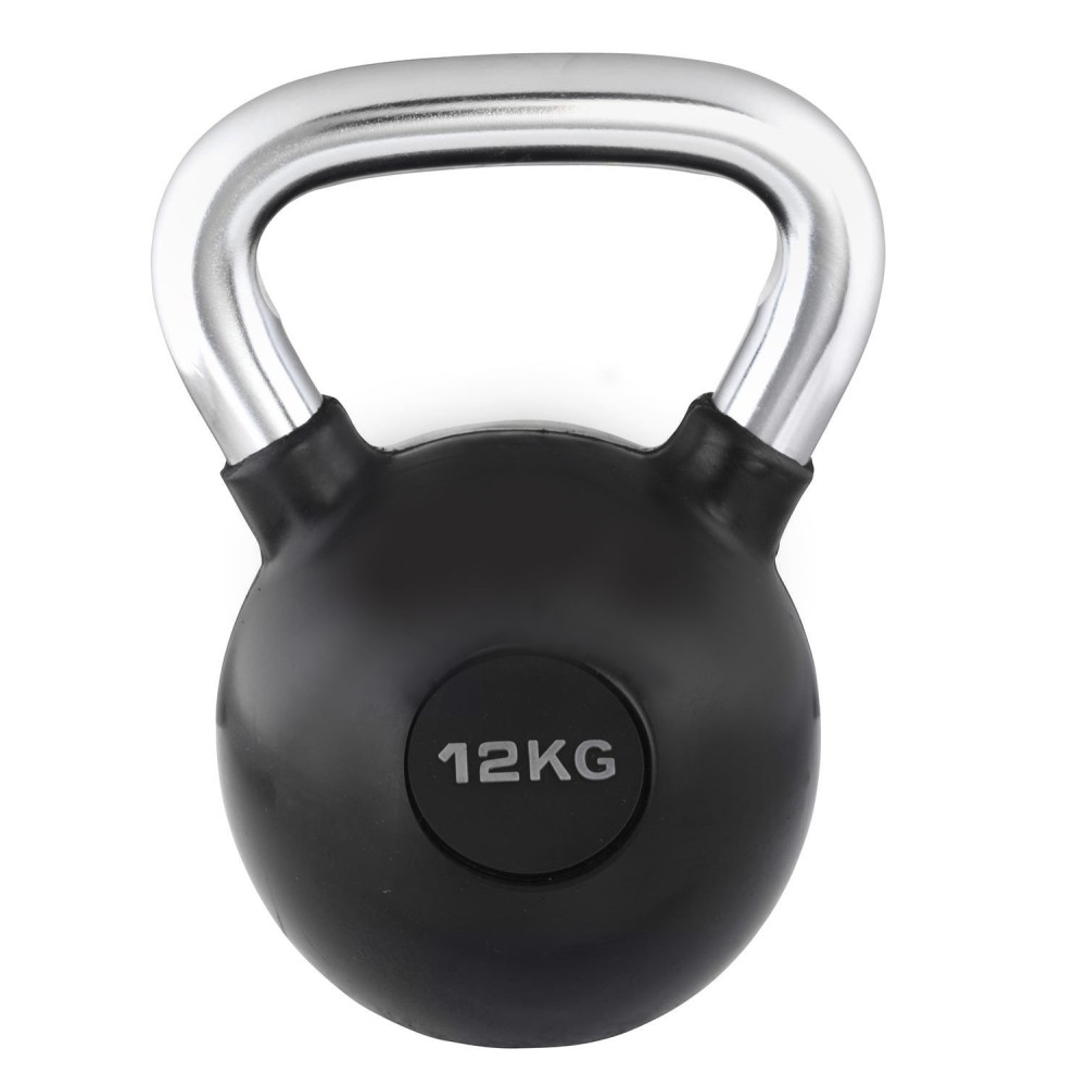 Kettlebell Με Επένδυση Λάστιχο & Χρωμιωμένη Λαβή 4-24kg