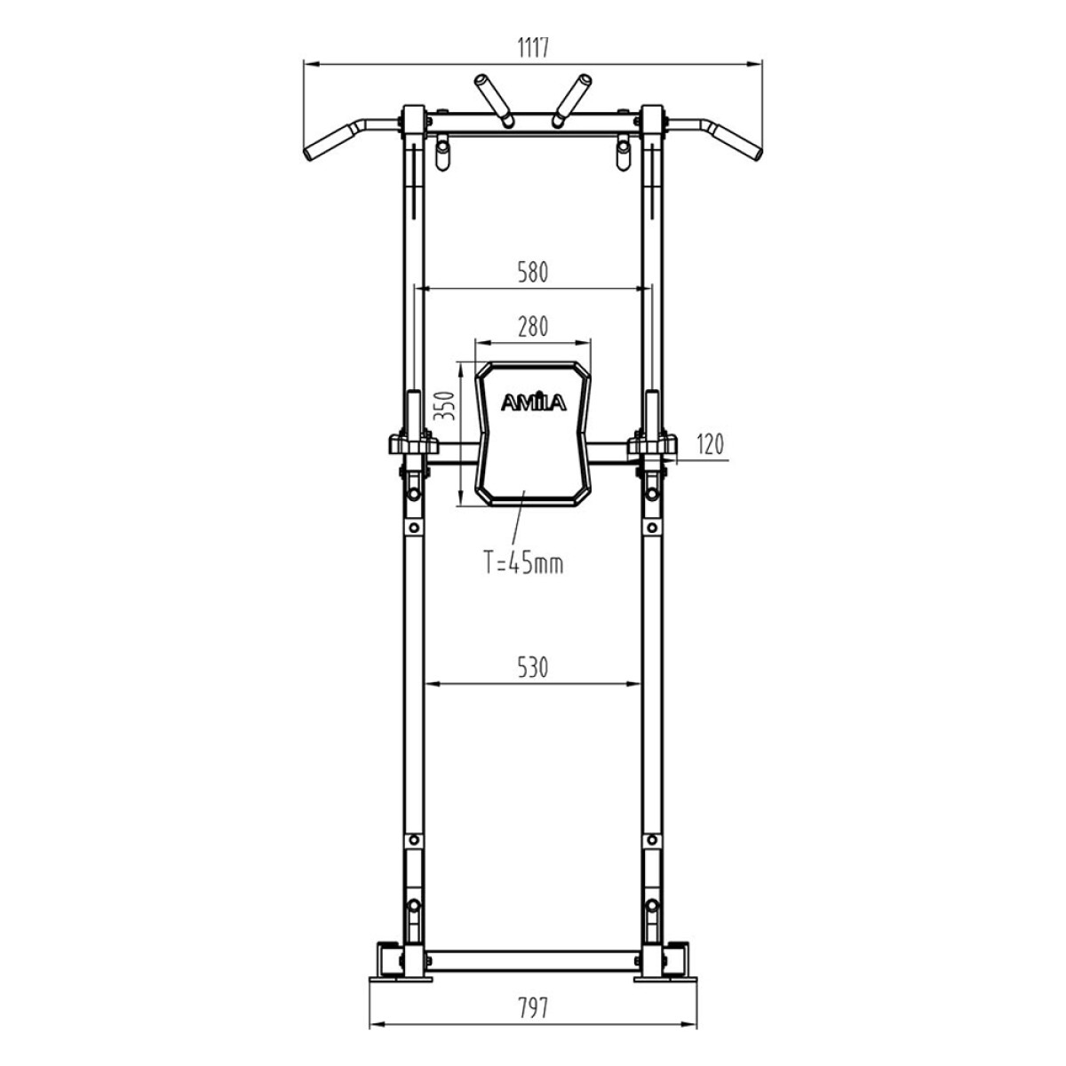 Μονόζυγο-Δίζυγο Power Tower 44274 Amila