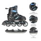 Αυξομειούμενα Rollers 2 σε 1 In-Line & Hockey Skates Small (29-33) Μαύρο/Μπλε NH18191 Nils Extreme