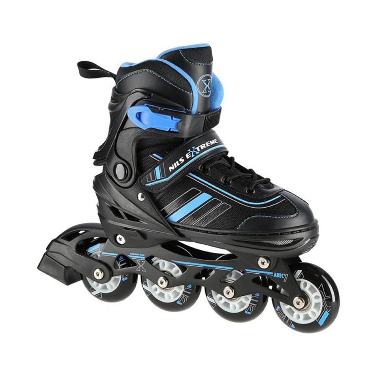 Αυξομειούμενα Rollers 2 σε 1 In-Line & Hockey Skates Large (39-43) Μαύρο/Μπλε NH18191 Nils Extreme