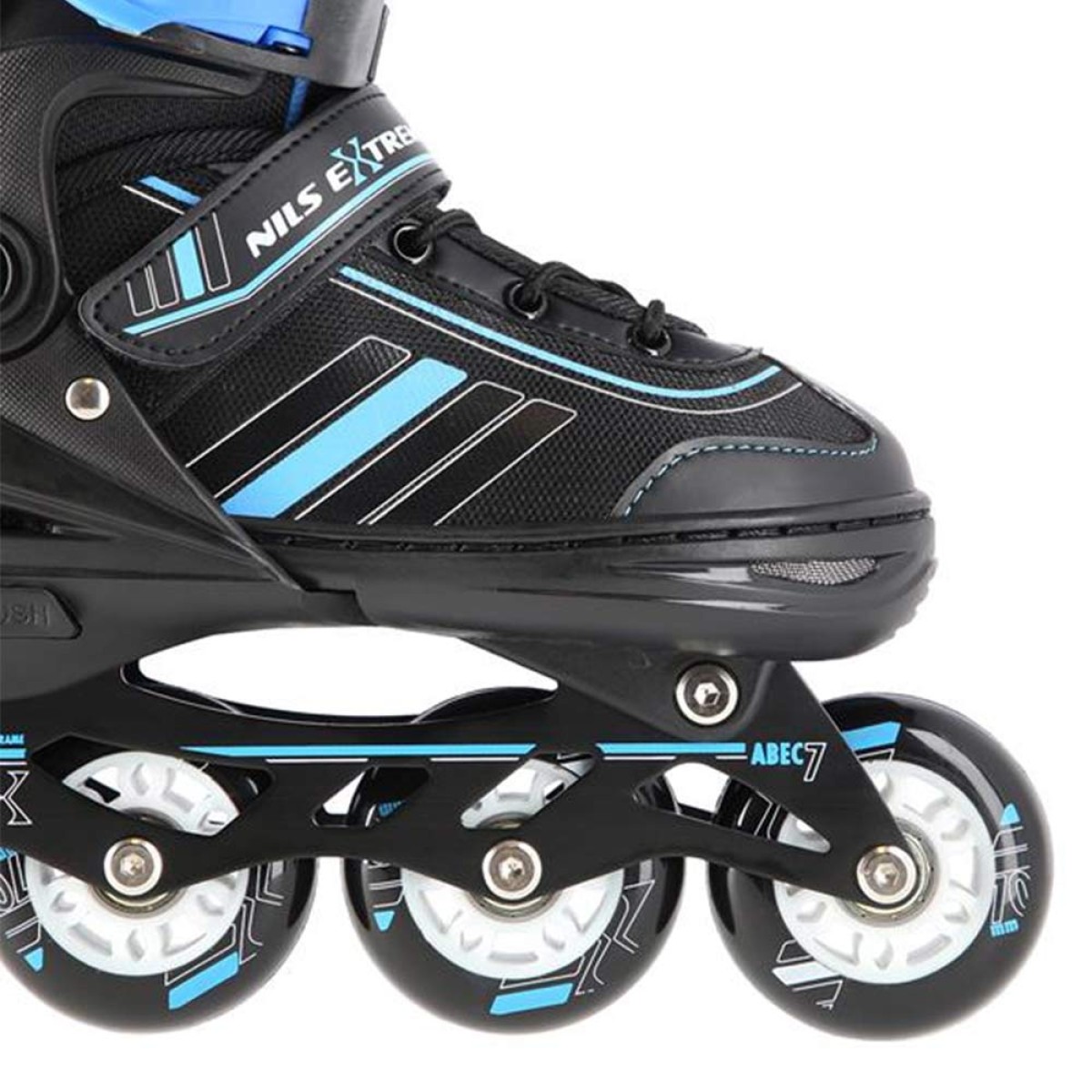 Αυξομειούμενα Rollers 2 σε 1 In-Line & Hockey Skates Large (39-43) Μαύρο/Μπλε NH18191 Nils Extreme