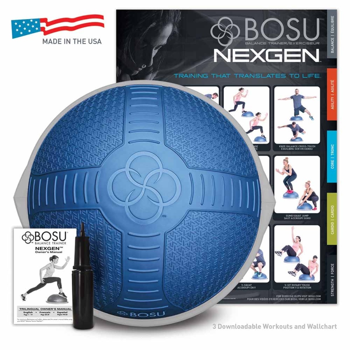 Μπάλα Ισορροπίας NexGen Pro Balance Trainer BOSU®