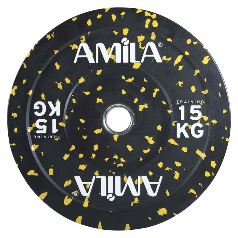 Επαγγελματικοί Δίσκοι Bumper Plate 15 κιλών Splash 84805 AMILA