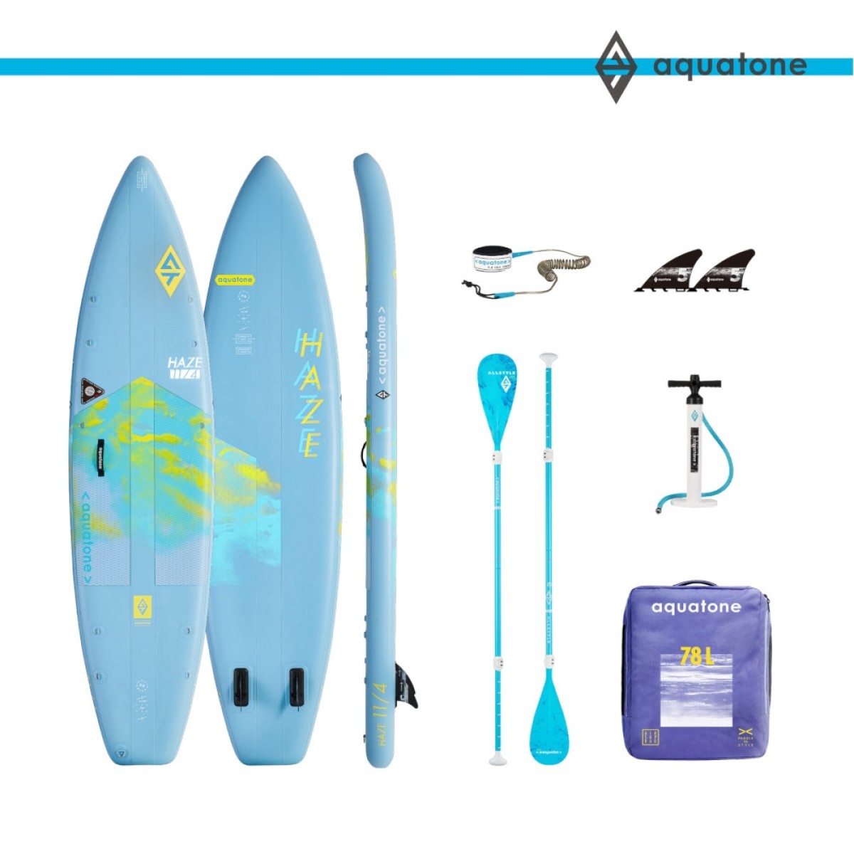 Φουσκωτή Σανίδα SUP HAZE 11’4″ COMPACT TOURING TS-022 (AQUATONE)