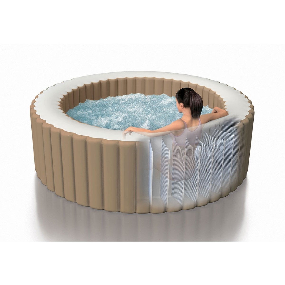 Φουσκωτό Υδρομασάζ Pure Spa Bubble Massage (4 ατόμων) 28426 Intex