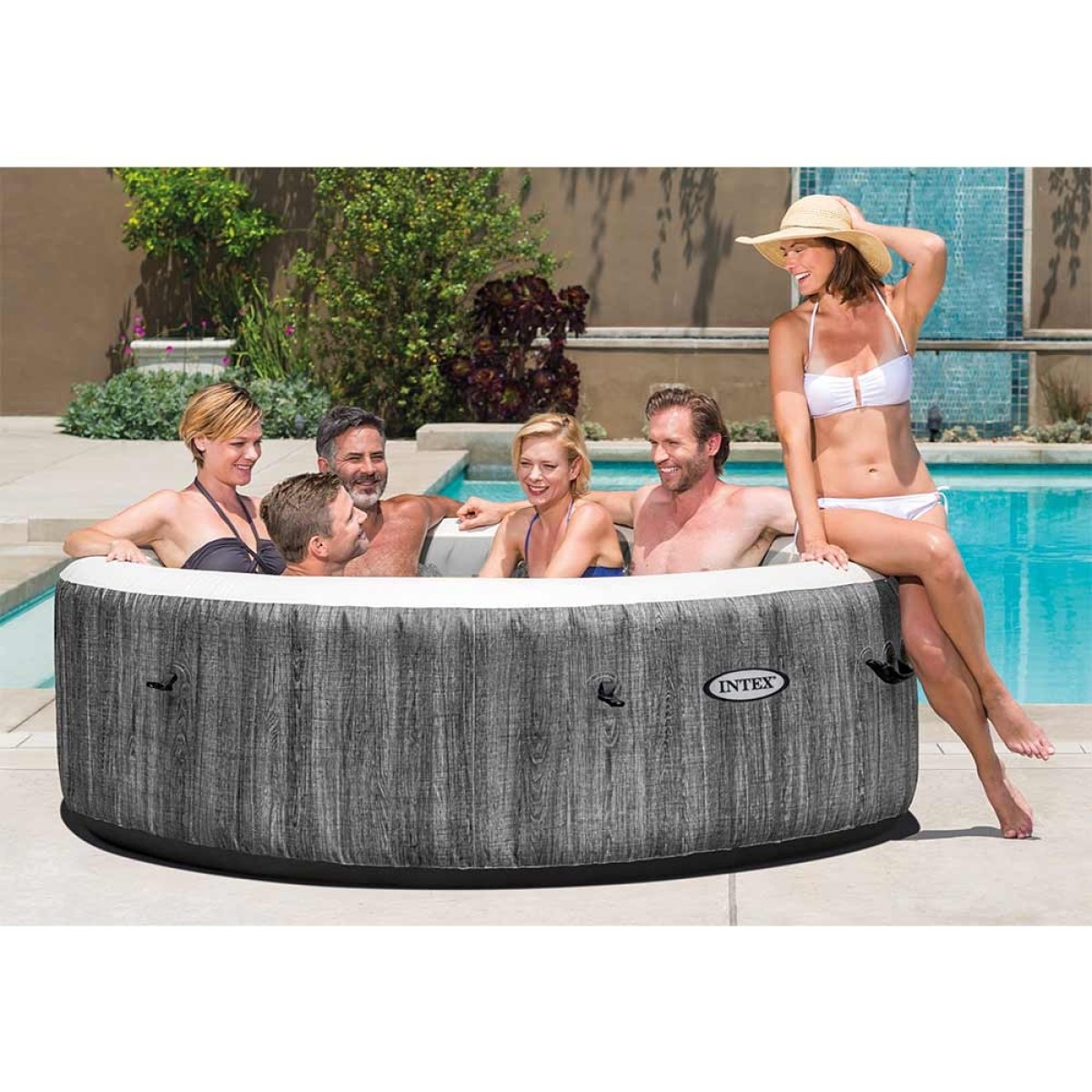 Φουσκωτό Υδρομασάζ Greywood Deluxe Bubble Massage (6 ατόμων) 28442 Intex