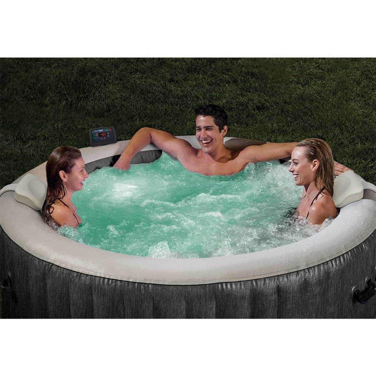 Φουσκωτό Υδρομασάζ Greywood Deluxe Bubble Massage (4 ατόμων) 28440 Intex