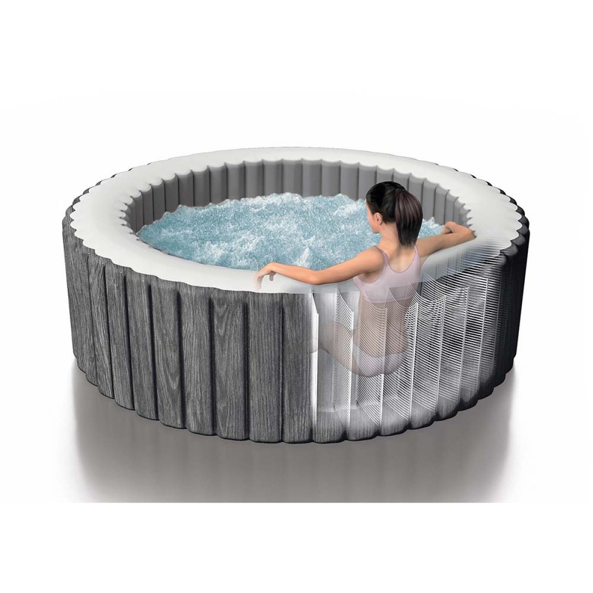 Φουσκωτό Υδρομασάζ Greywood Deluxe Bubble Massage (4 ατόμων) 28440 Intex