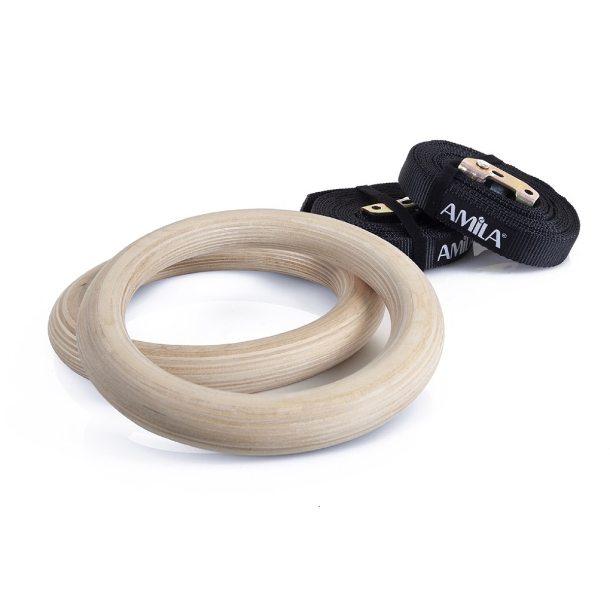 Κρίκοι γυμναστικής WOOD Gymnastics Rings 84762 AMILA