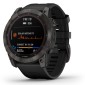 GARMIN Fenix 7X Sapphire Solar Titanium Carbon Gray DLC with Black GA-010-02541-11