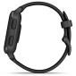 GARMIN Venu Sq 2 Music Slate Bezel with Black Case and Silicone Band GA-010-02700-10