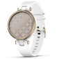 GARMIN Lily Sport Cream Gold Bezel with White Case and Silicone Band GA-010-02384-10