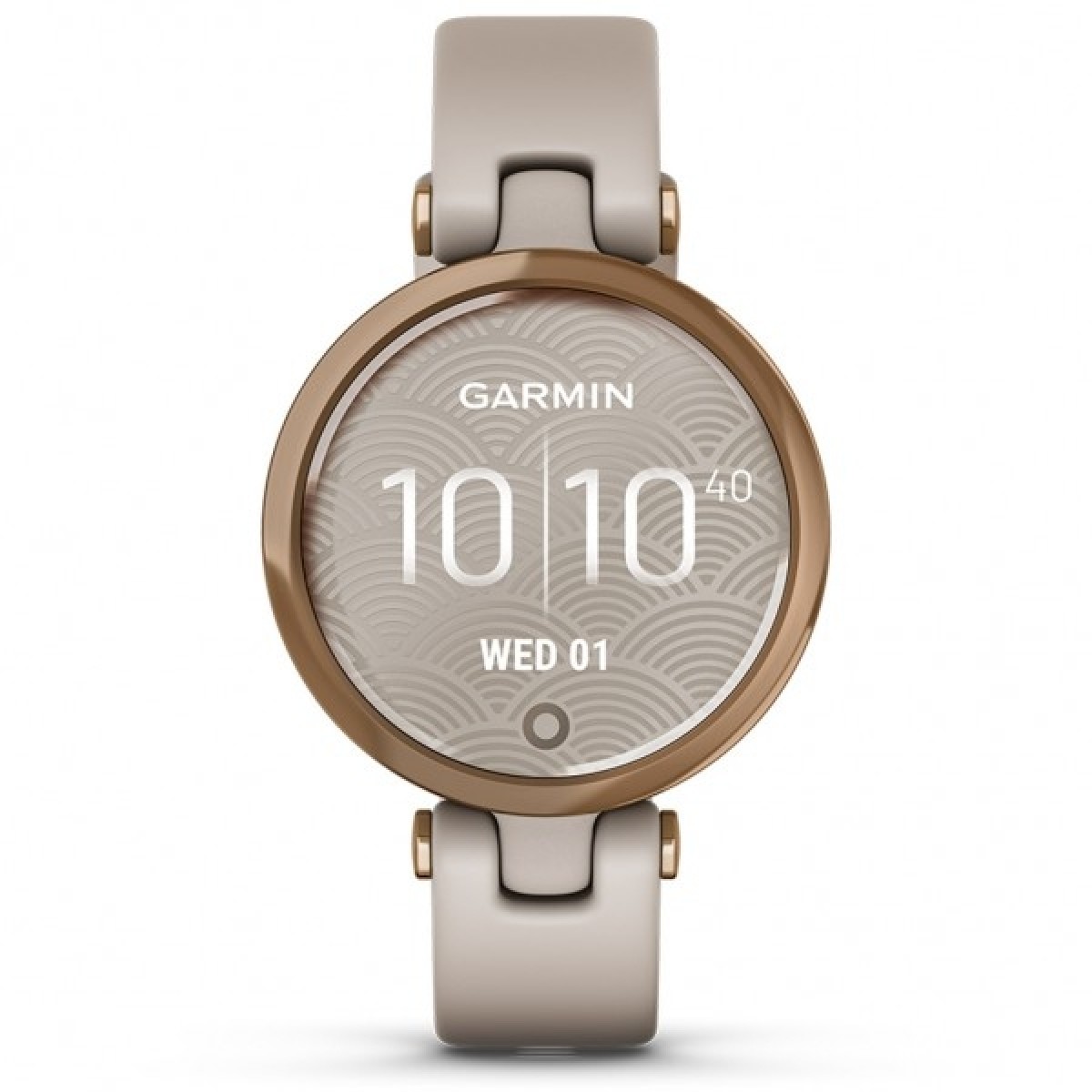 GARMIN Lily Sport Rose Gold Bezel with Light Sand Case and Silicone Band GA-010-02384-11