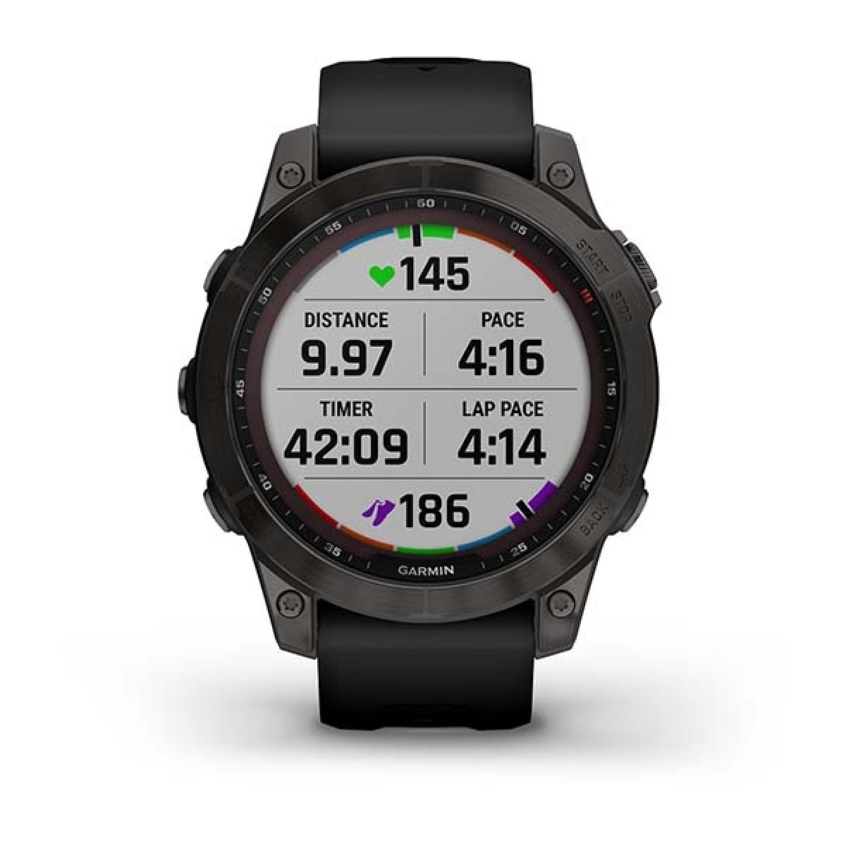 GARMIN Fenix 7 Sapphire Solar Titanium Black DLC with Black GA-010-02540-35