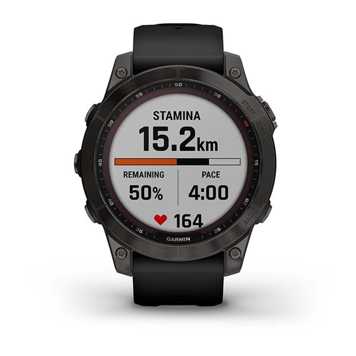 GARMIN Fenix 7 Sapphire Solar Titanium Black DLC with Black GA-010-02540-35