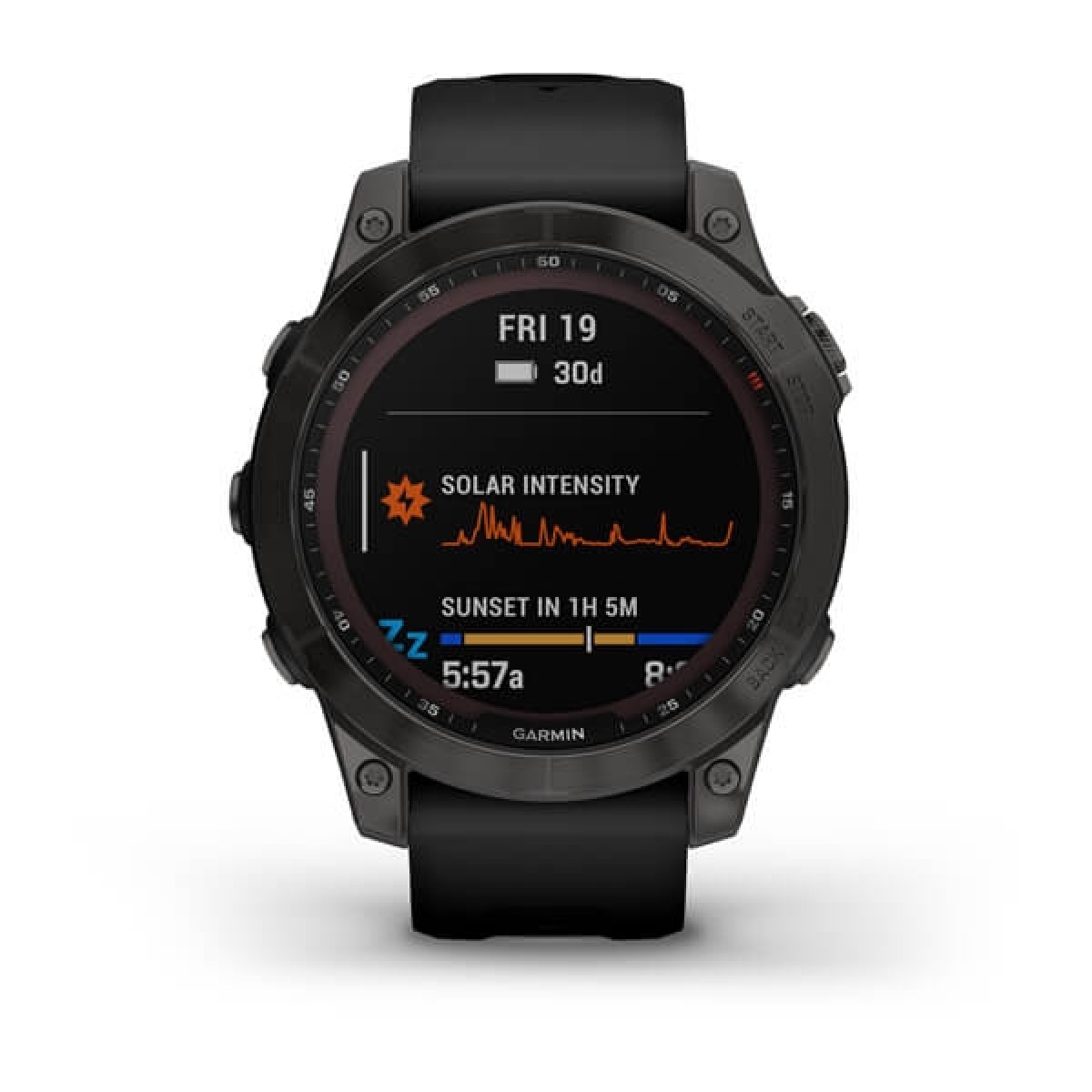 GARMIN Fenix 7 Sapphire Solar Titanium Black DLC with Black GA-010-02540-35