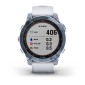 GARMIN Fenix 7 Sapphire Solar Titanium Mineral Blue DLC with Whitestone GA-010-02540-25