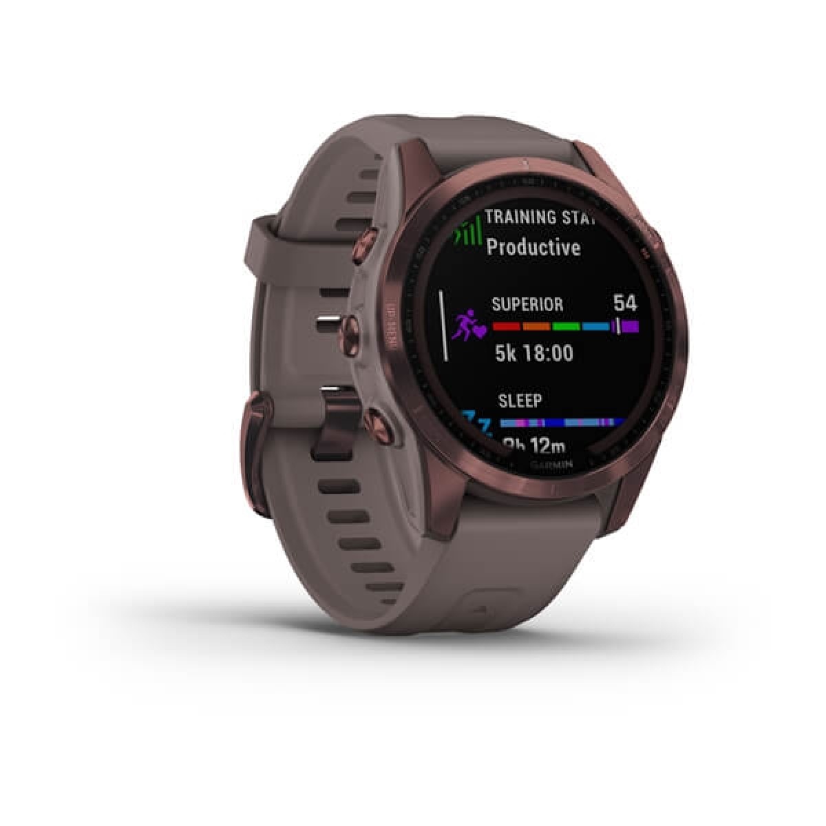 GARMIN Fenix 7S Sapphire Solar Titanium Dark Bronze with Shale Gray GA-010-02539-29