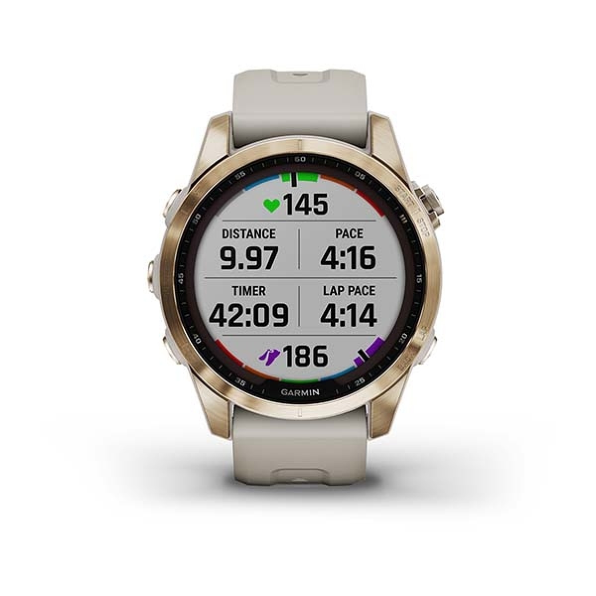 GARMIN Fenix 7S Sapphire Solar Titanium Gold with Light Sand GA-010-02539-21