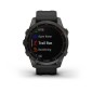 GARMIN Fenix 7S Sapphire Solar Titanium Carbon Gray DLC with Black GA-010-02539-25