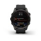 GARMIN Fenix 7S Sapphire Solar Titanium Carbon Gray DLC with Black GA-010-02539-25