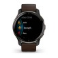 GARMIN Venu 2 Plus Black with Slate Bezel & Brown Leather GA-010-02496-15