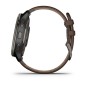 GARMIN Venu 2 Plus Black with Slate Bezel & Brown Leather GA-010-02496-15