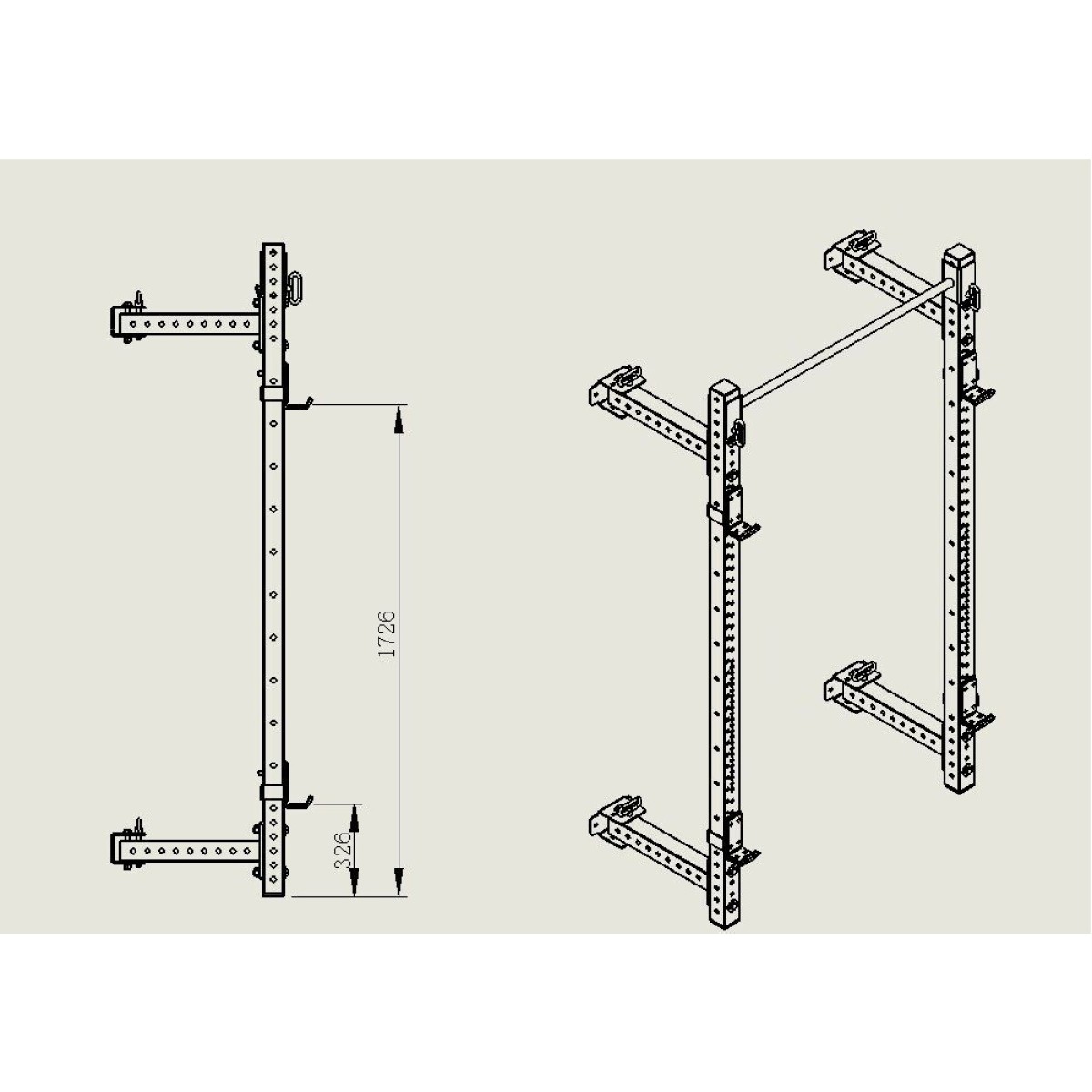 Αναδιπλούμενο Επιτοίχιο Power Rack Viking FR-004