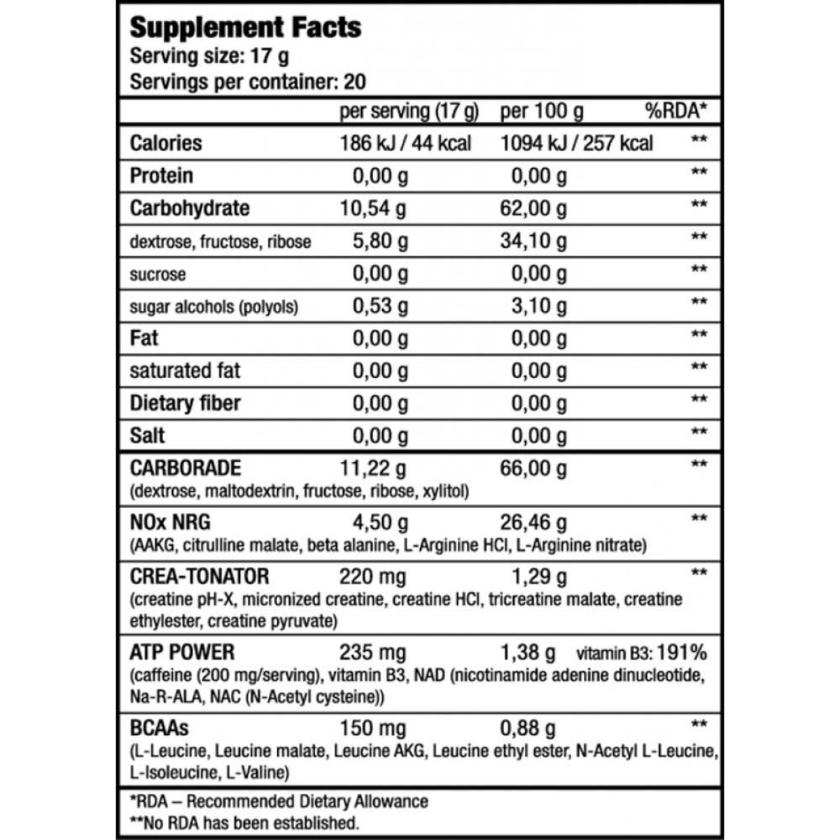 Nitrox Therapy 340g BioTech USA