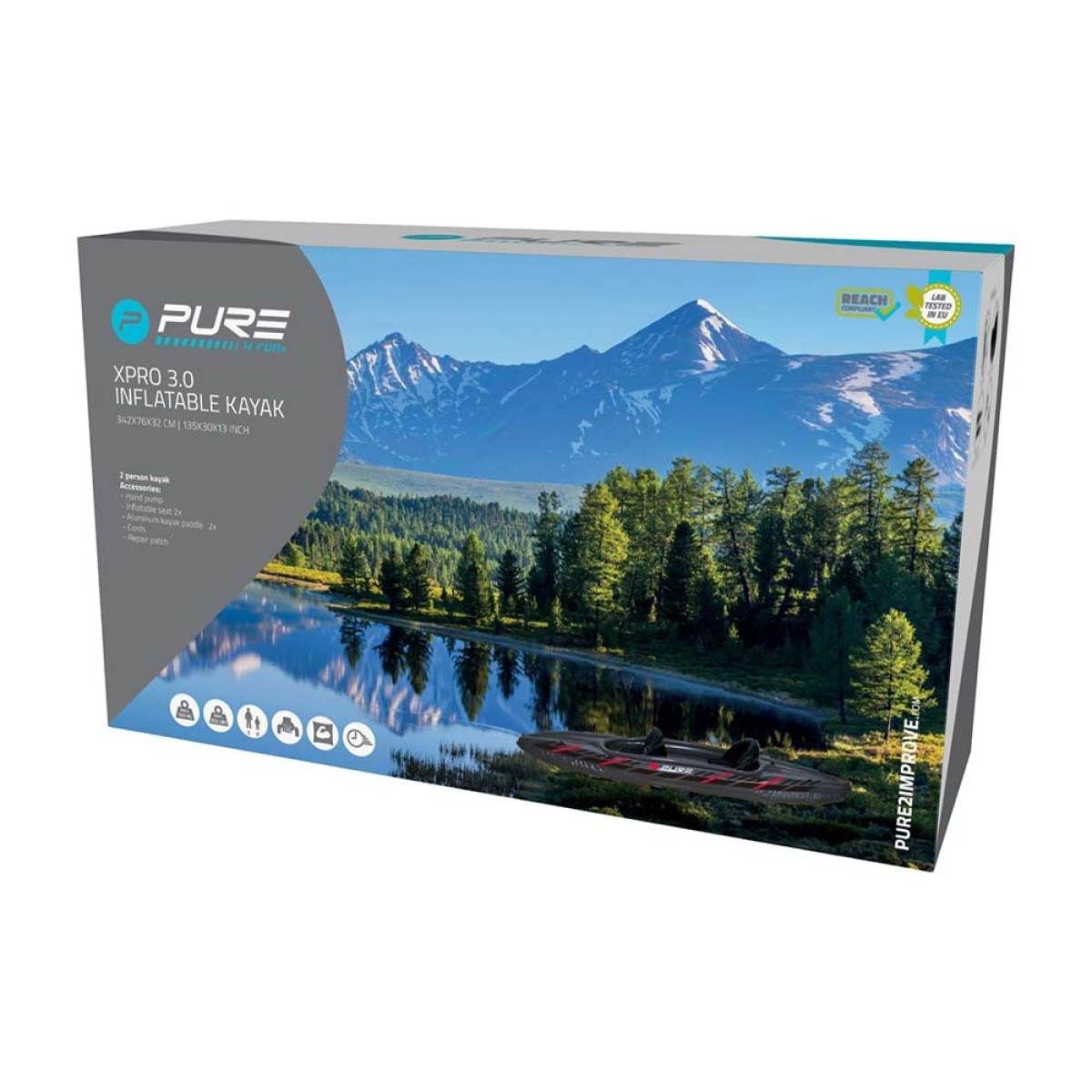 Φουσκωτό Kayak Pure4fun® XPRO‑Kayak 3.0 (2 ατόμων)