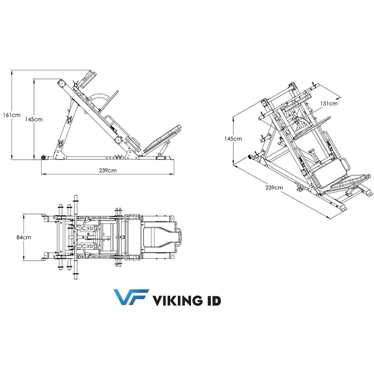 Μηχανή Leg Press & Hack Squat MV-016 Viking