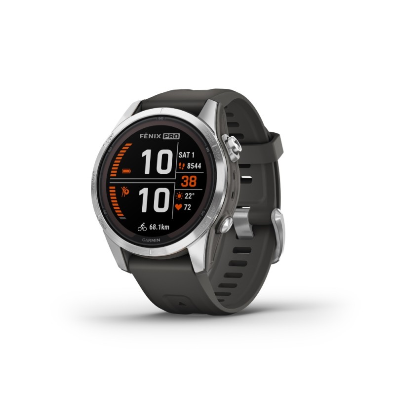 GARMIN Fenix 7S Pro Solar Silver with Graphite GA-010-02776-01