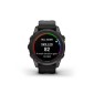 GARMIN Fenix 7S Pro Sapphire Solar Titanium Carbon Gray DLC with Black GA-010-02776-11