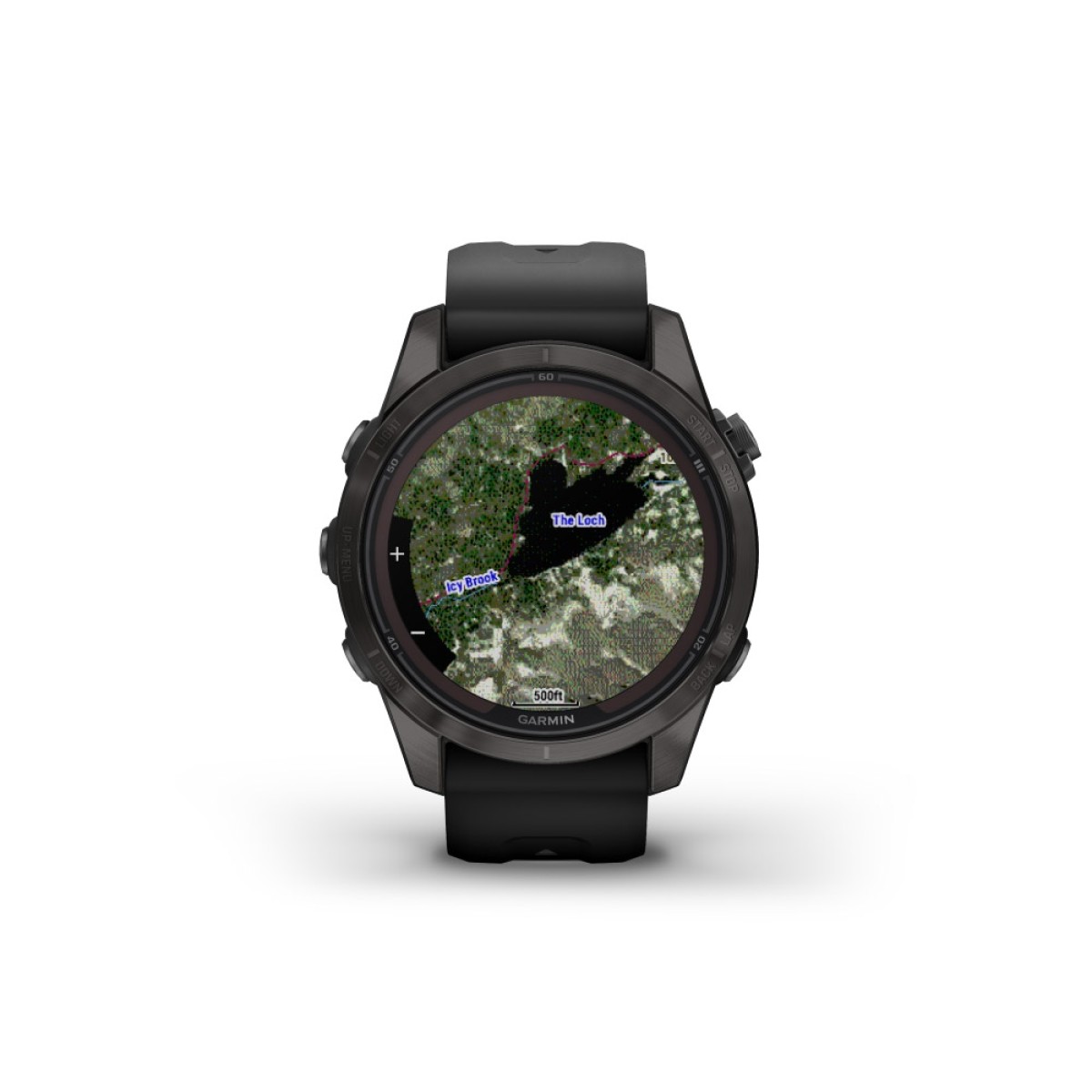 GARMIN Fenix 7S Pro Sapphire Solar Titanium Carbon Gray DLC with Black GA-010-02776-11