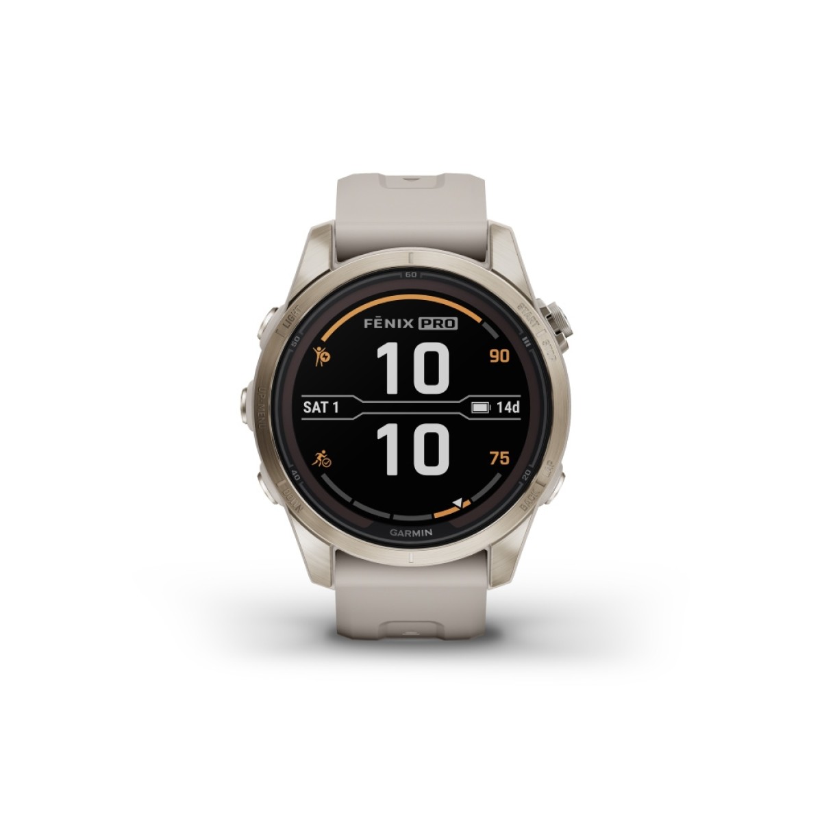 GARMIN Fenix 7S Pro Sapphire Solar Soft Gold with Light Sand GA-010-02776-15