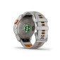 GARMIN Fenix 7 Pro Sapphire Solar Titanium with Fog Gray and Ember Orange GA-010-02777-21