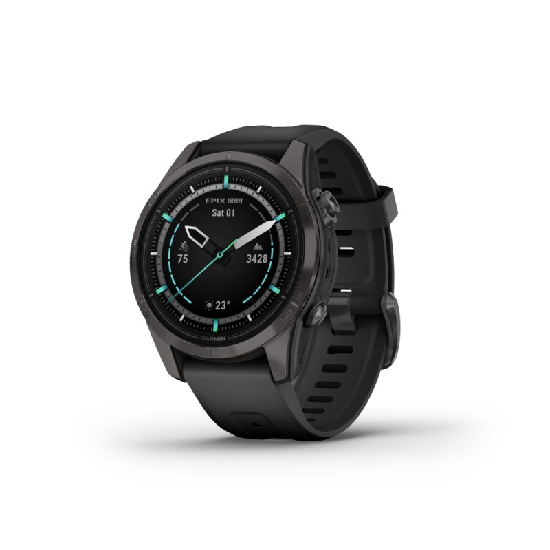 GARMIN Epix™ Pro Sapphire Edition 42 mm Carbon Gray DLC Titanium with Black GA-010-02802-15