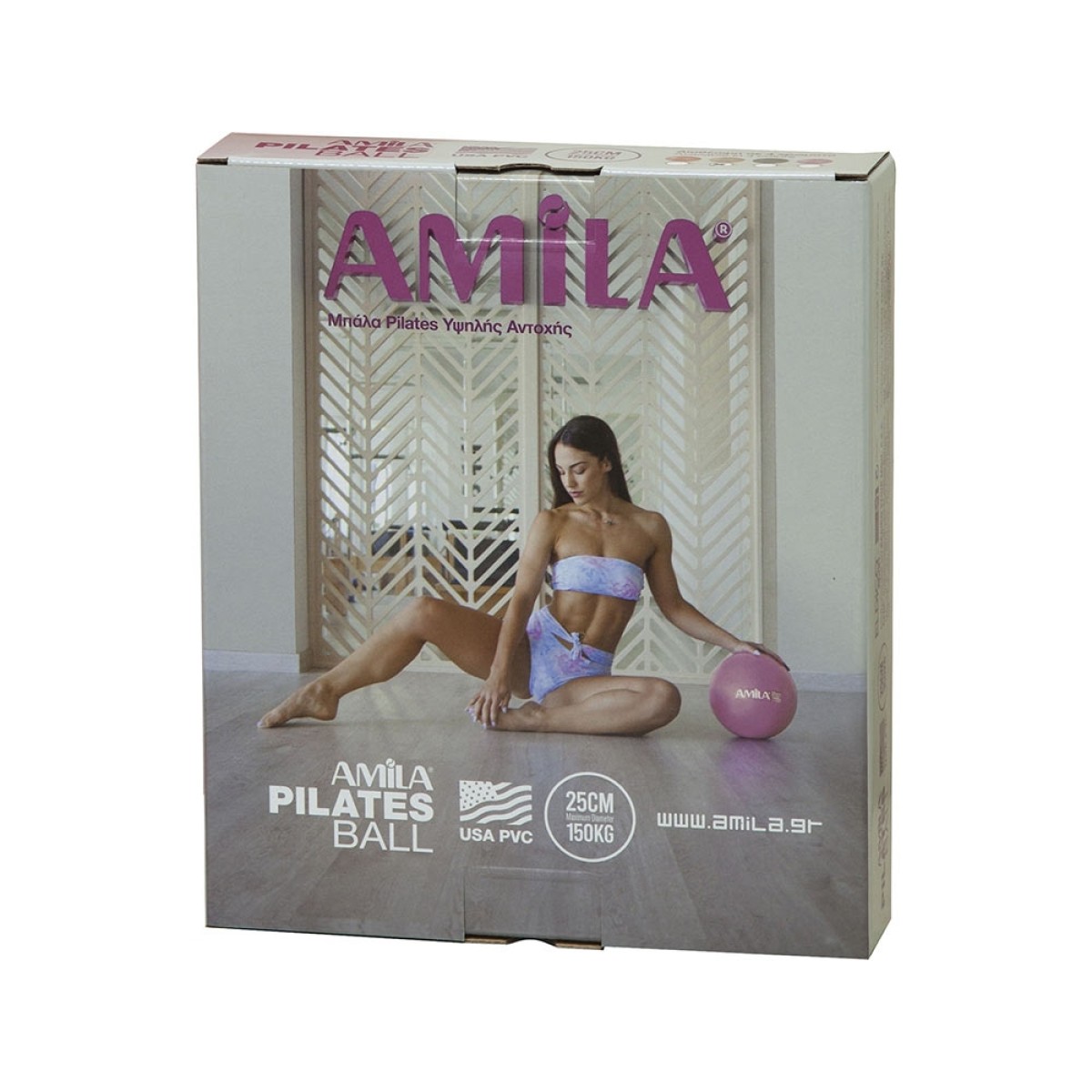 Μπάλα Γυμναστικής AMILA Pilates Ball 25cm Χρυσή 95815