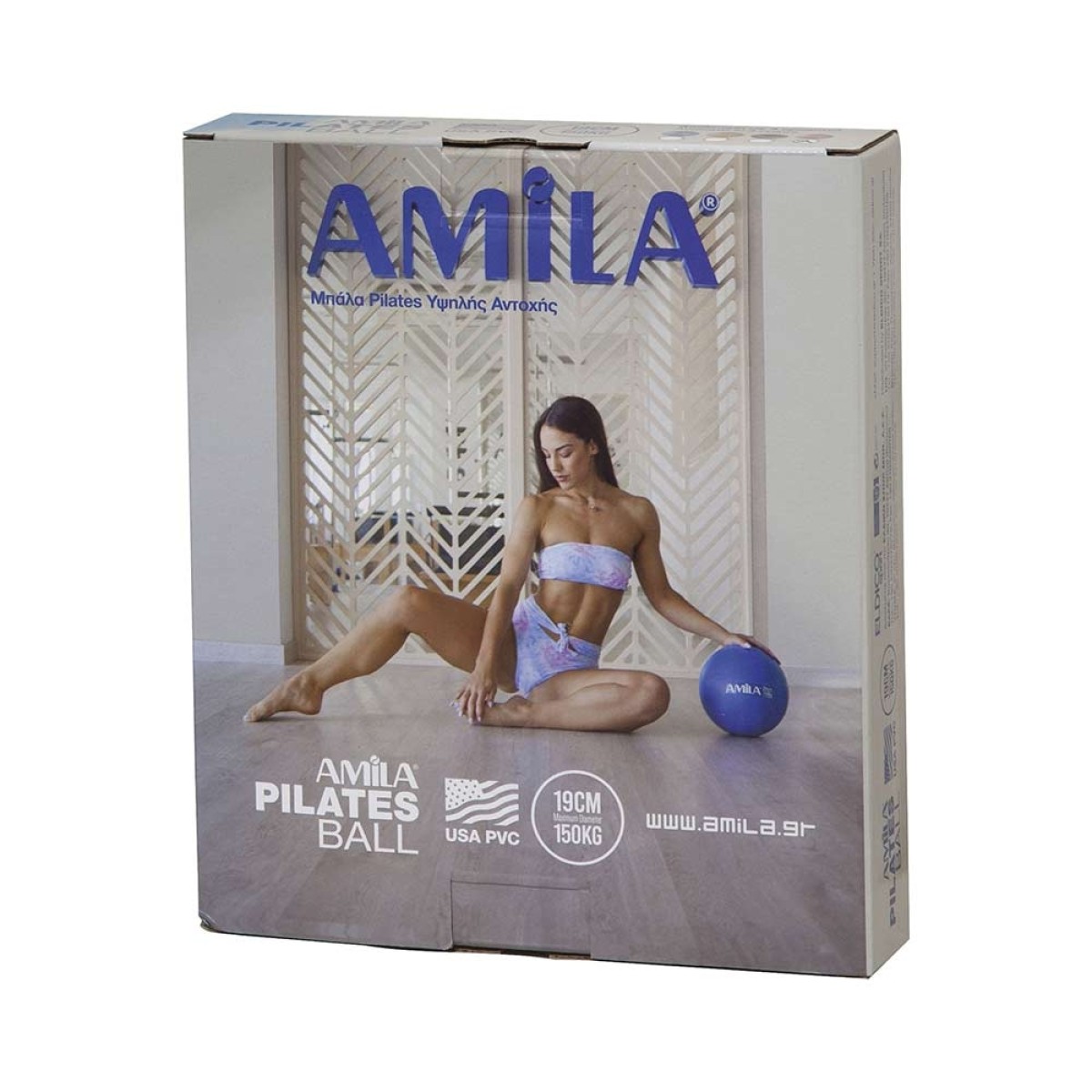 Μπάλα Γυμναστικής AMILA Pilates Ball 19cm Μαύρη 95802