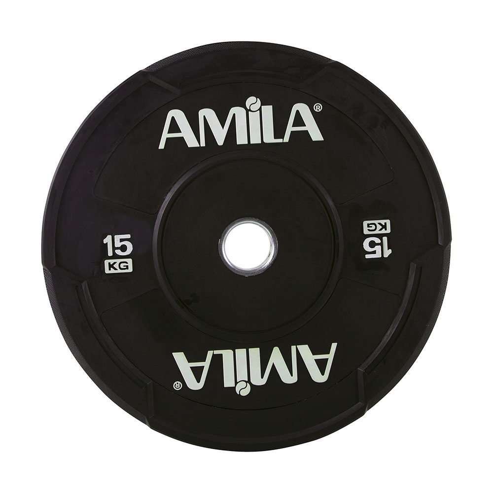 Επαγγελματικός Δίσκος AMILA Black W Bumper 50mm 15Kg 90309