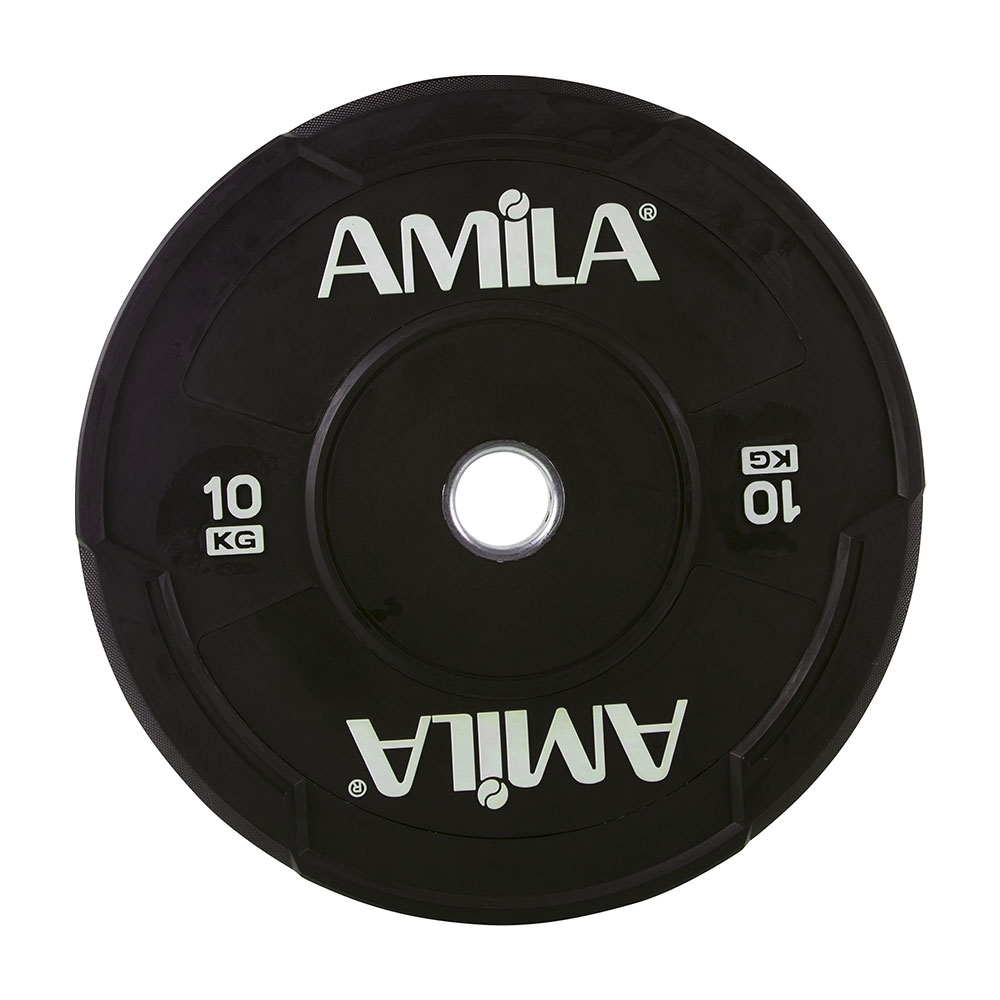 Επαγγελματικός Δίσκος AMILA Black W Bumper 50mm 10Kg 90307