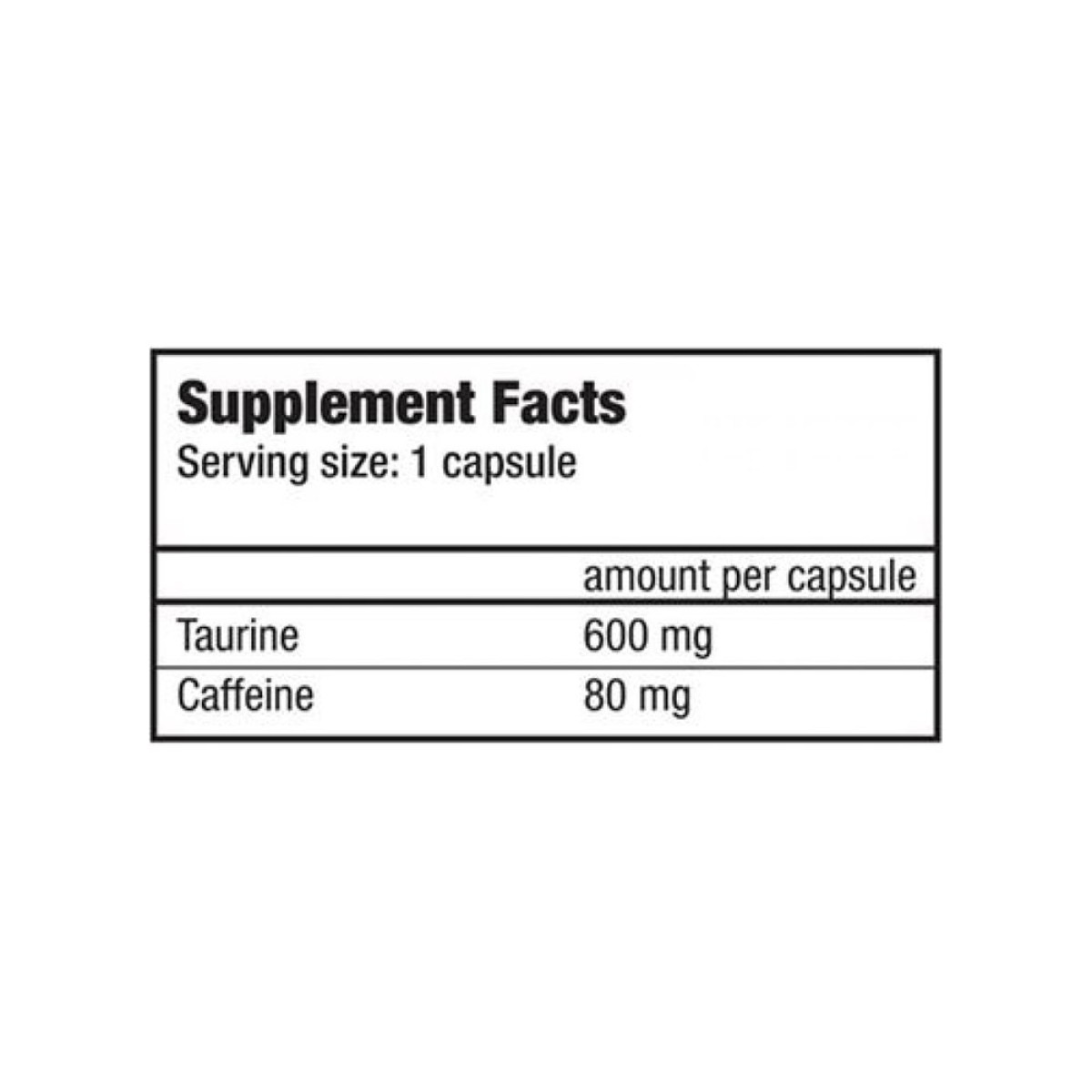 Caffeine + Taurine 60caps (Biotech Usa)