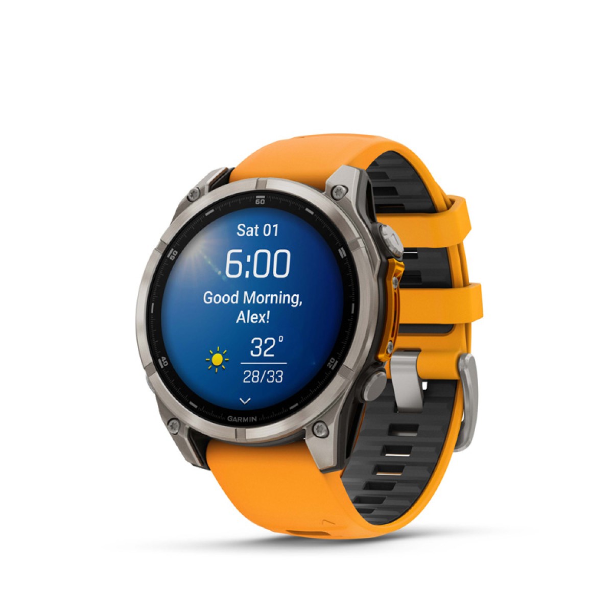 GARMIN Fenix 8 47mm Amoled Sapphire Titanium with Spark Orange and Graphite GA-010-02904-11